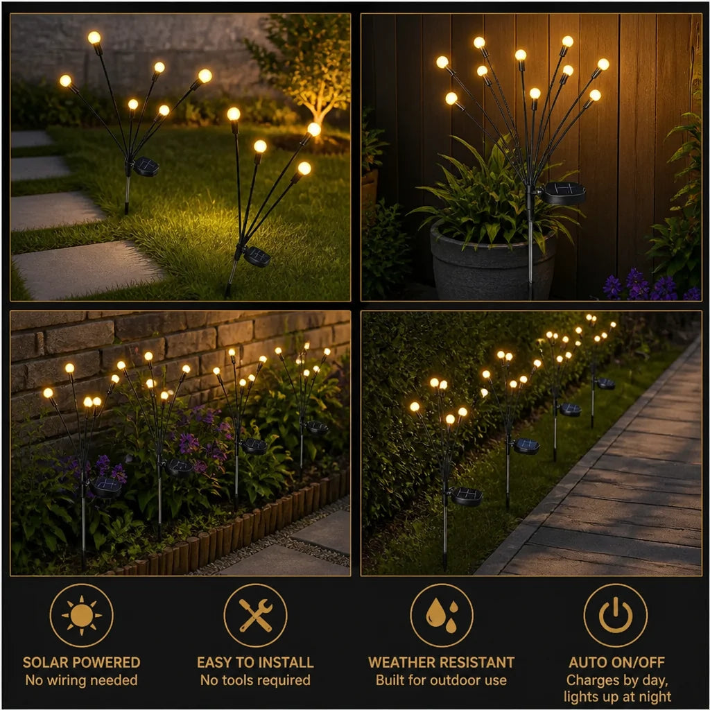 Glow Fly Solar Garden Lights (Pack of 2)