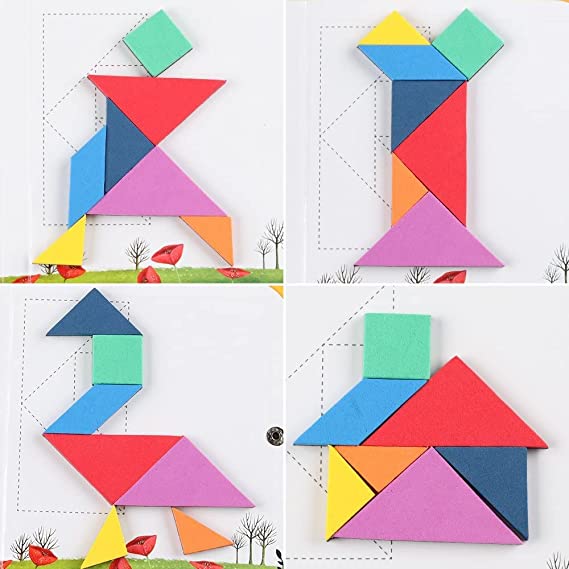 Wooden Puzzle Blocks Geometric Magnetic Toy