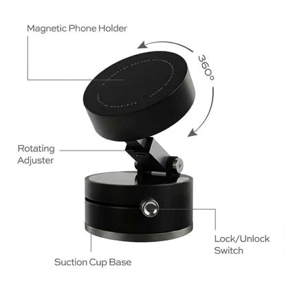 MagGrip Vacuum Mount (All iPhones, Android and Cases Compatible)