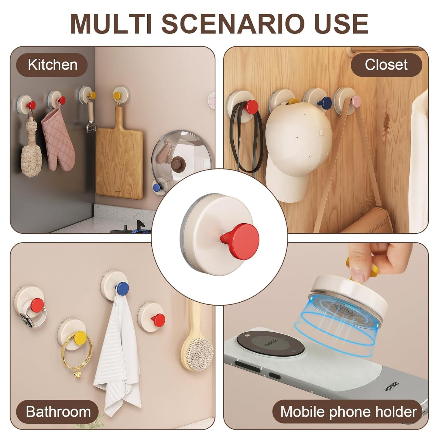 EasyMount Secure Suction Hooks (8X, 12X, 16X, 20X)