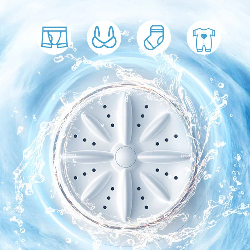 Cordless Portable Mini Washer – Rechargeable Travel Washing Machine for Underwear & Socks
