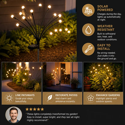 Glow Fly Solar Garden Lights (Pack of 2)
