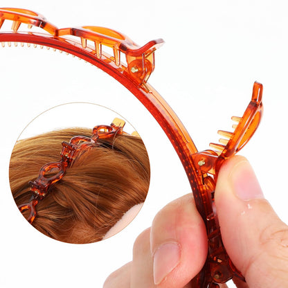 Twist Plait Headband Hairpin Double Bangs Hair Tools (Pack of 2) Multicolour