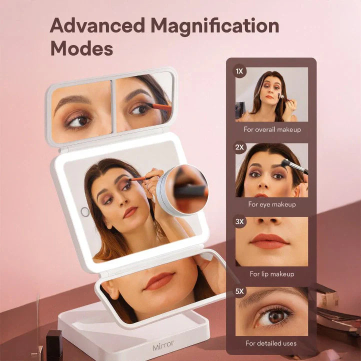 TriGlow™ Illuminated Trifold Vanity Mirror