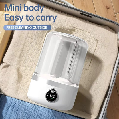 Cordless Portable Mini Washer – Rechargeable Travel Washing Machine for Underwear & Socks