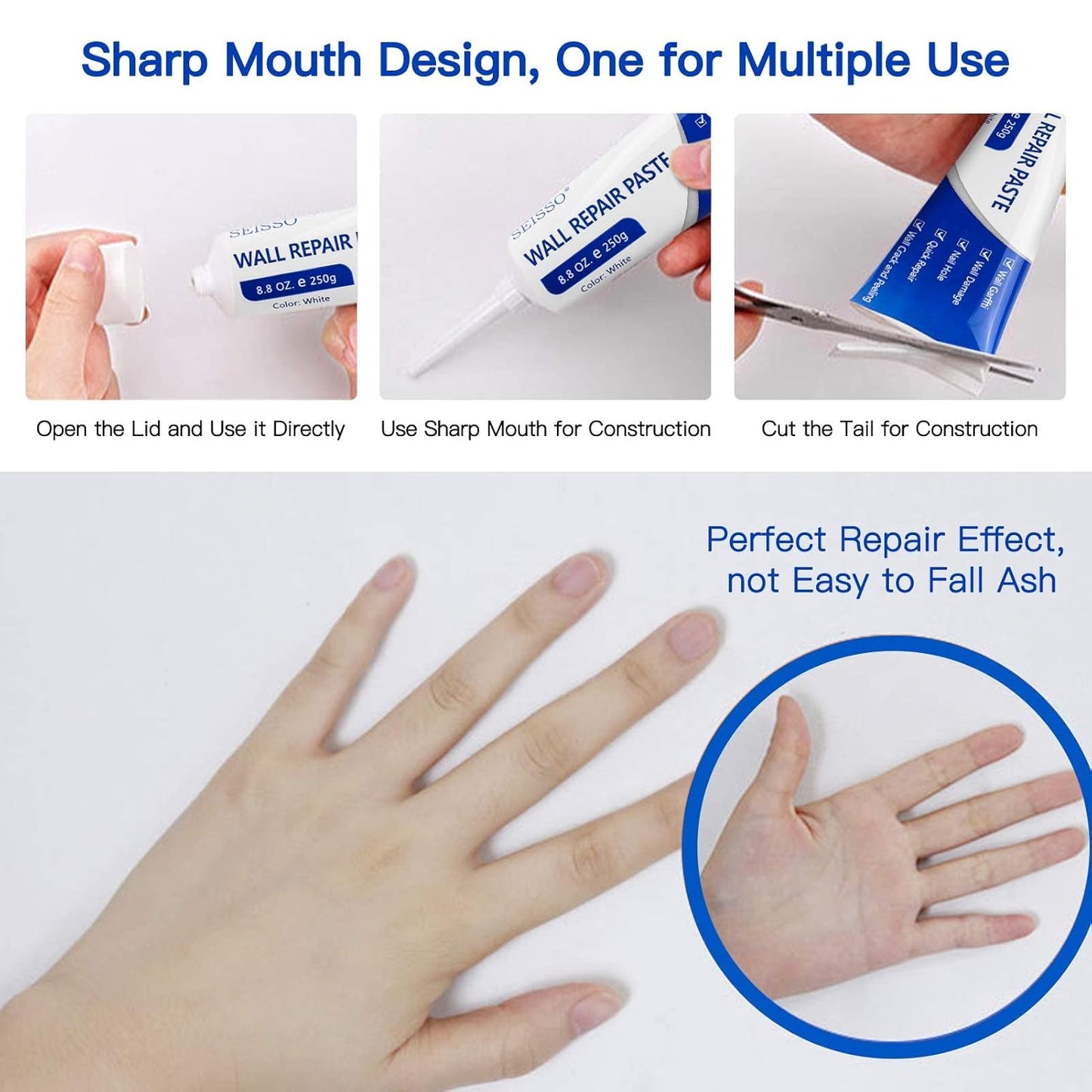 All-in-One Drywall Patch & Repair Kit | 250g Multi-Functional Wall Repair Paste (Pack of 2)
