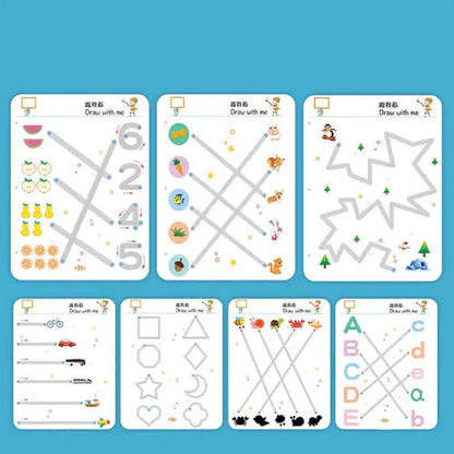 Premium Reusable Tracing Book – 64 Pages + Markers & Eraser