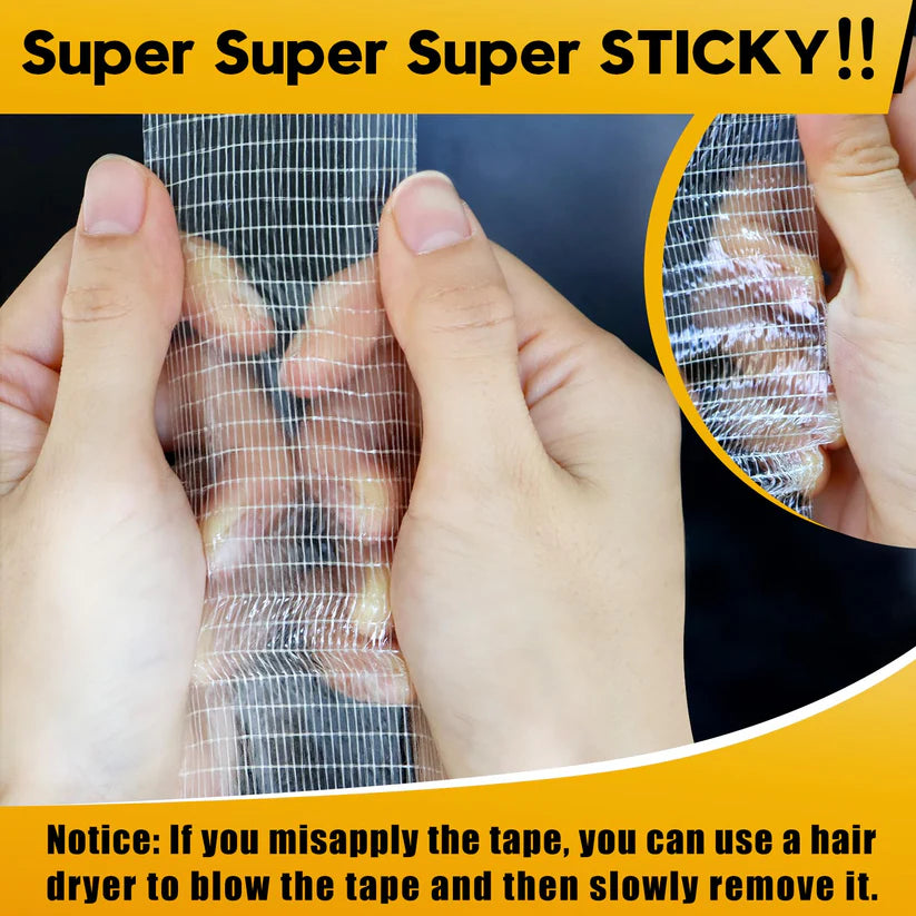 Strong Fiberglass Mesh Tape -  Heavy Duty Double Sided 5 meters (Pack of 2)