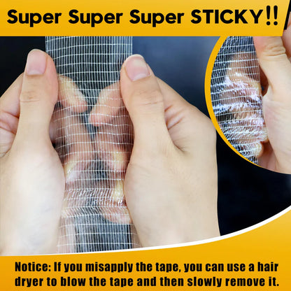 Strong Fiberglass Mesh Tape -  Heavy Duty Double Sided 5 meters (Pack of 2)