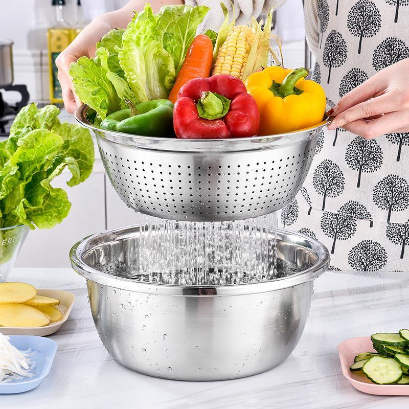 3-in-1 Multifunctional Stainless Steel Basin Set