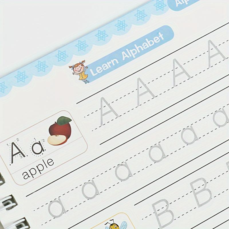 Preschool Magic Practice Copybook Set for Alphabet, Drawing, Numbers, and Math