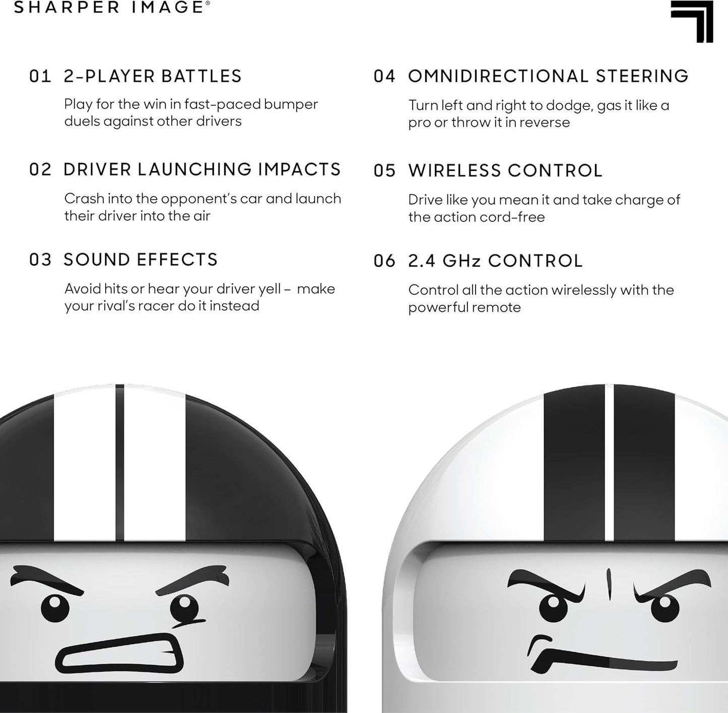 Road Rage RC Bumper Cars (2-Player Battle Set) – Ejecting Drivers, Lights & Sounds