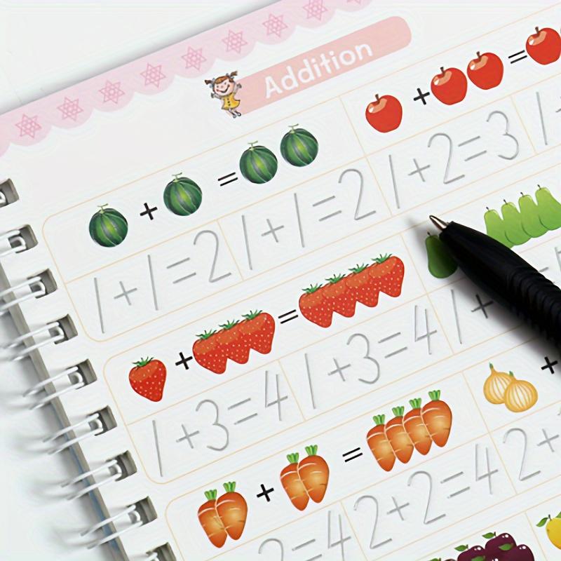 Preschool Magic Practice Copybook Set for Alphabet, Drawing, Numbers, and Math