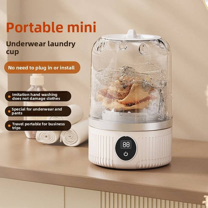 Premium Mini Underwear Washing Machine – Rechargeable Cordless Laundry Cup for Bras, Underwear & Socks