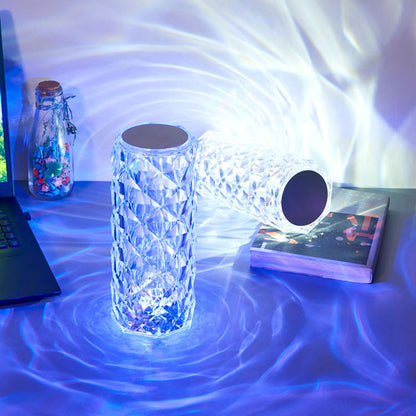 16 Color Changing Rose Crystal Diamond Table Lamp