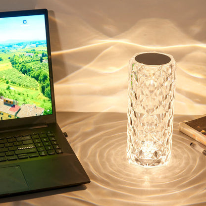 16 Color Changing Rose Crystal Diamond Table Lamp