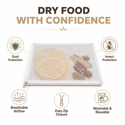 Papad Drying Cloth with Net & Zip
