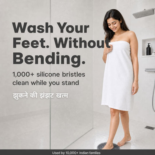 Exfoliating Shower Scrubber: Silicone Foot Mat with Wall-Mounted Suction Cups (Buy 1 Get 1 Free)