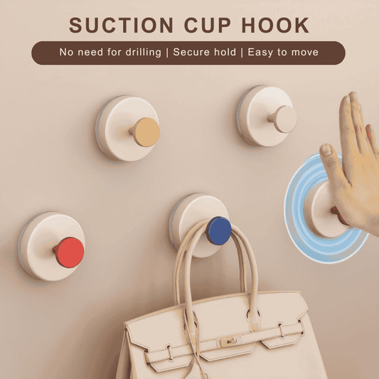 Adhesive-Free Strong Grip Multicolor Suction Hook Cups (Pack of 4)