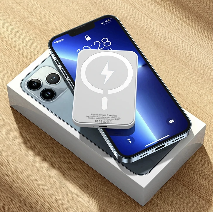 Power Bank for MagSafe/Qi Wireless Charging, Magnetic Battery Pack, Portable External Auxiliary Battery for iPhone 12/13/14/15/16 Pro Mini Plus Max