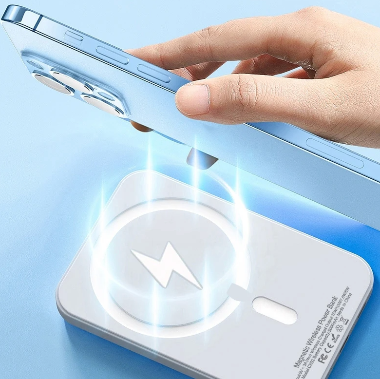 Power Bank for MagSafe/Qi Wireless Charging, Magnetic Battery Pack, Portable External Auxiliary Battery for iPhone 12/13/14/15/16 Pro Mini Plus Max