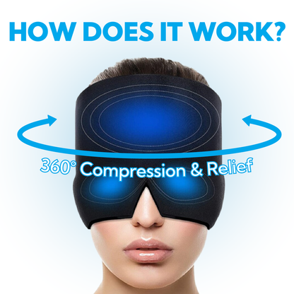 Headache Relief Cap for Tension, Sinus & Stress | Cold Therapy | Hot Therapy | Form Fitting Gel