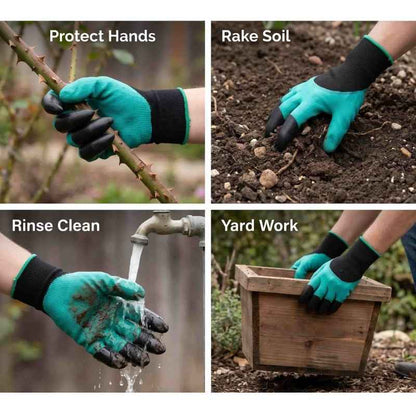 waterproof gardening gloves with digging claws – product detail 5