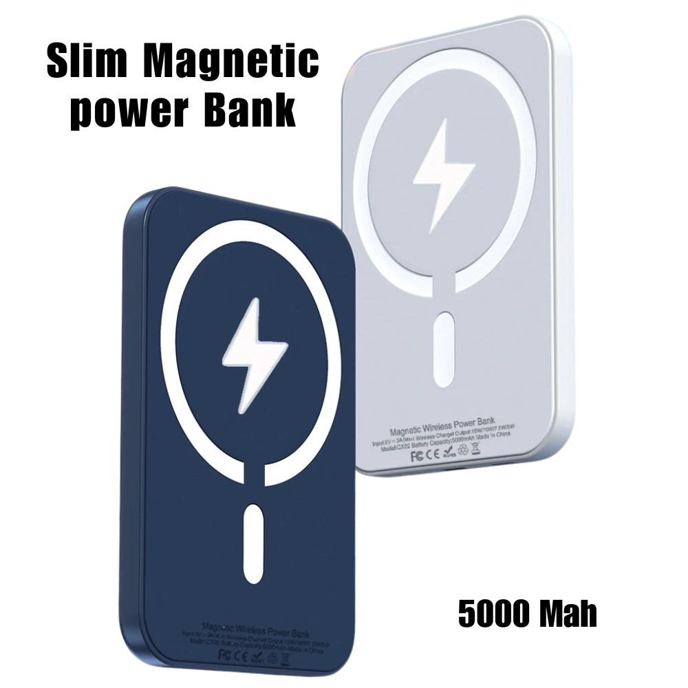 Power Bank for MagSafe/Qi Wireless Charging, Magnetic Battery Pack, Portable External Auxiliary Battery for iPhone 12/13/14/15/16 Pro Mini Plus Max