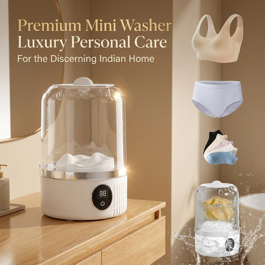 Premium Mini Underwear Washing Machine – Rechargeable Cordless Laundry Cup for Bras, Underwear & Socks