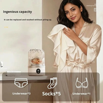 Premium Mini Underwear Washing Machine – Rechargeable Cordless Laundry Cup for Bras, Underwear & Socks