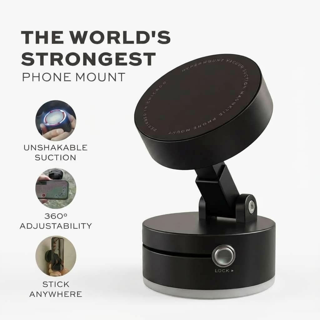 MagGrip Vacuum Mount (All iPhones, Android and Cases Compatible)