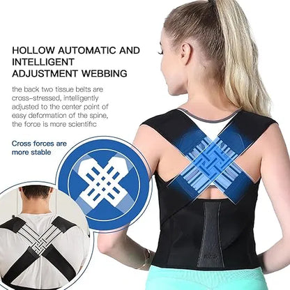 PosturePerfect™ - Unisex Back & Shoulder Support Belt for Home & Office