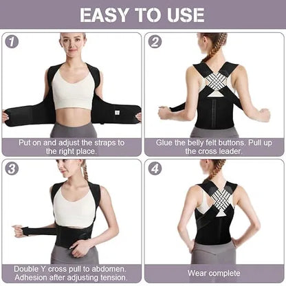 PosturePerfect™ - Unisex Back & Shoulder Support Belt for Home & Office