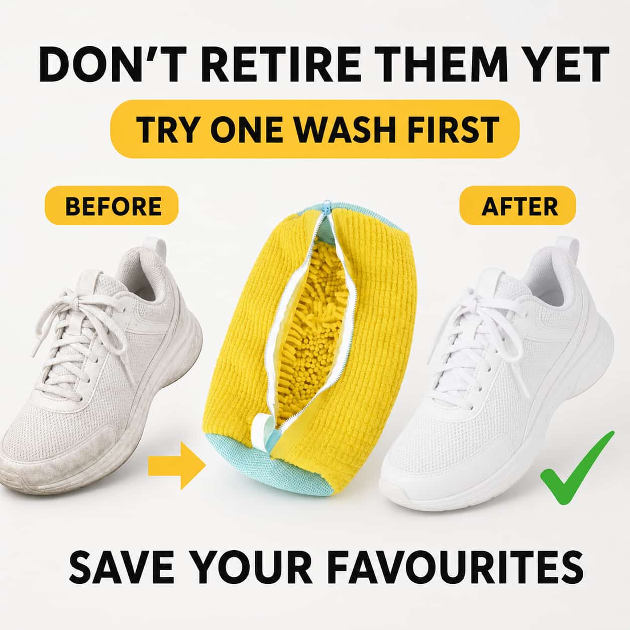 TrueClean™ Easy-to-Use Shoe Laundry Bag