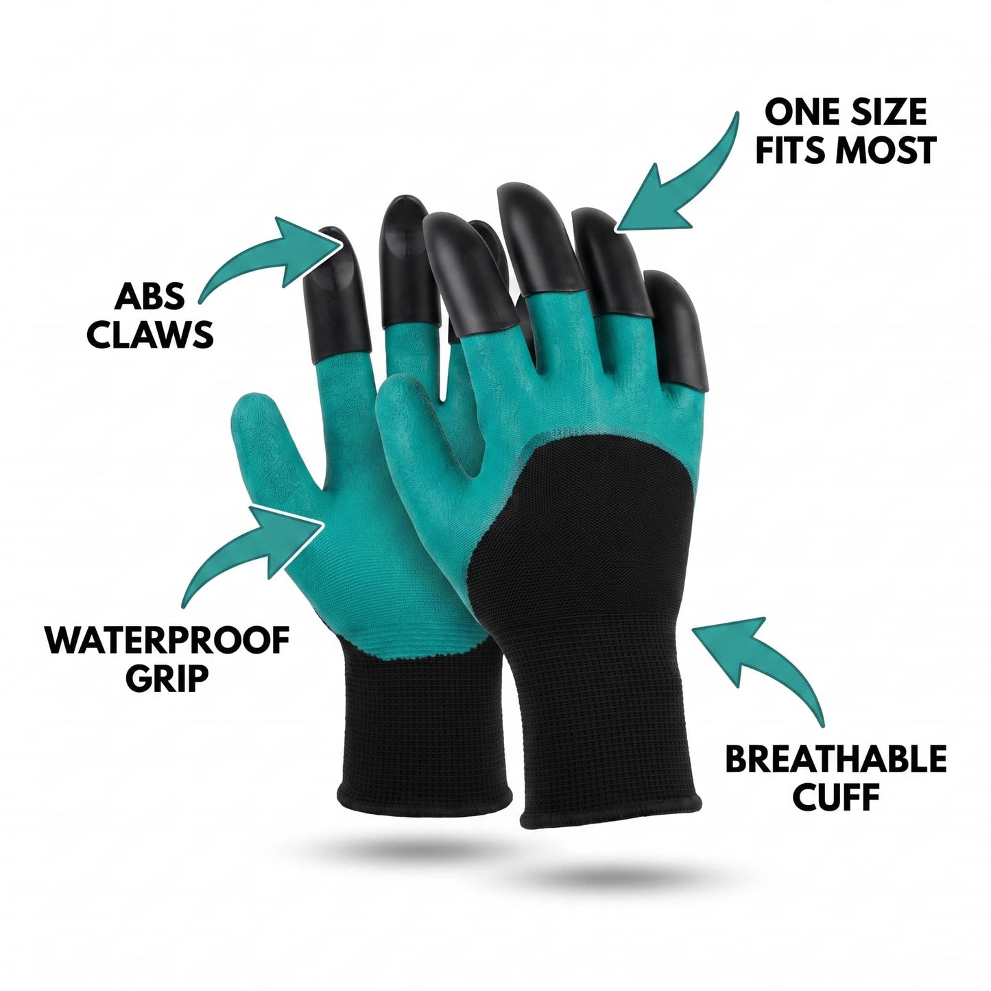 waterproof gardening gloves with digging claws – product detail 2