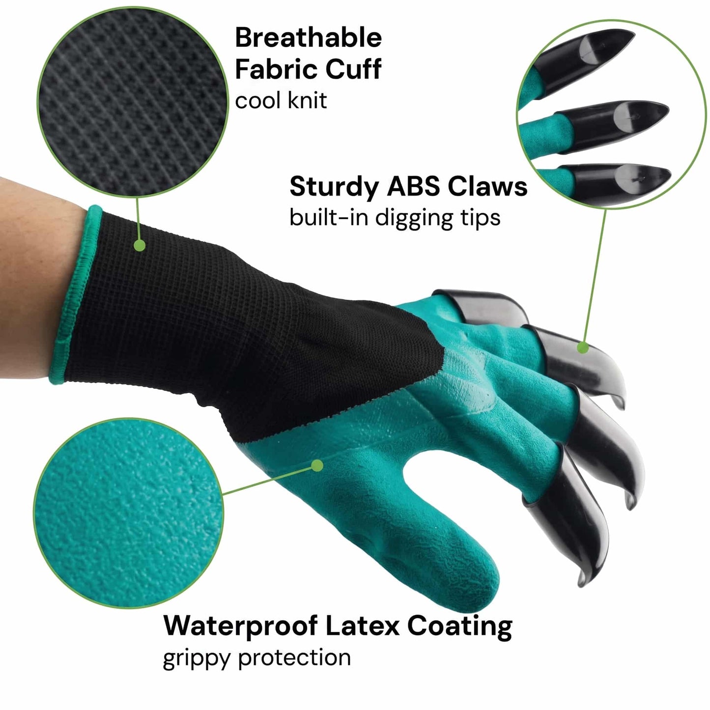 waterproof gardening gloves with digging claws – product detail 6