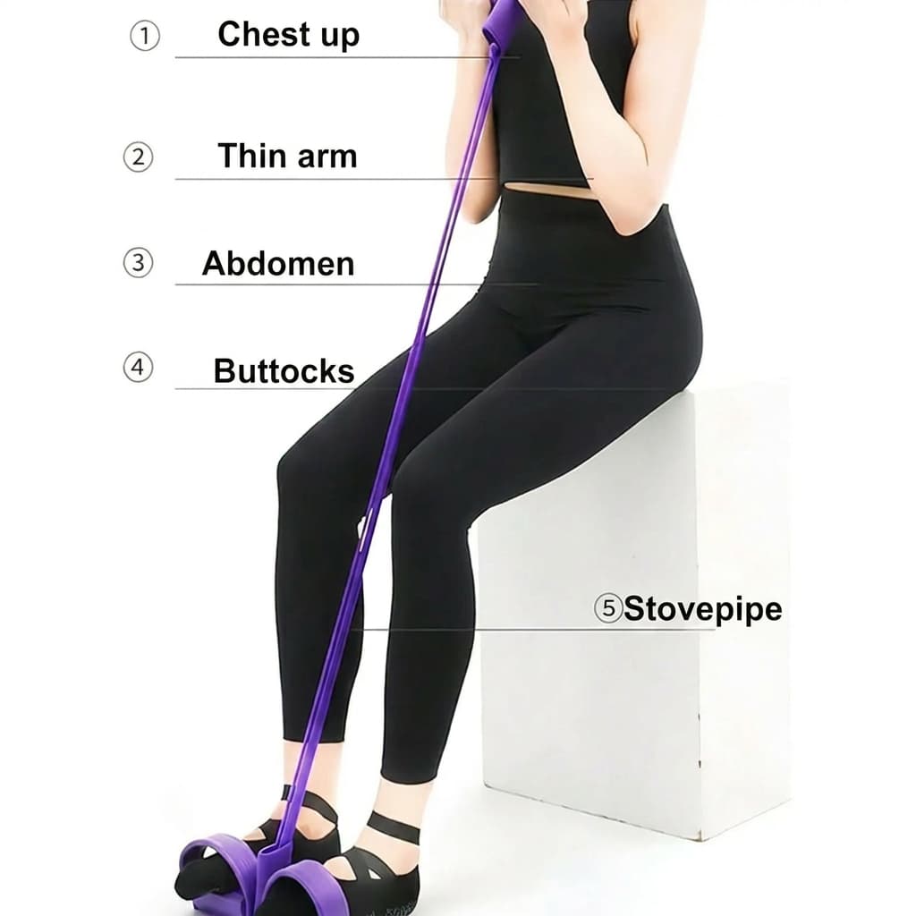 Yoga Pedal Puller Resistance Band With Handles