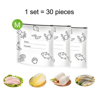 Reusable Foil Zip Lock Vacuum Food Storage Bag (Pack of 30)