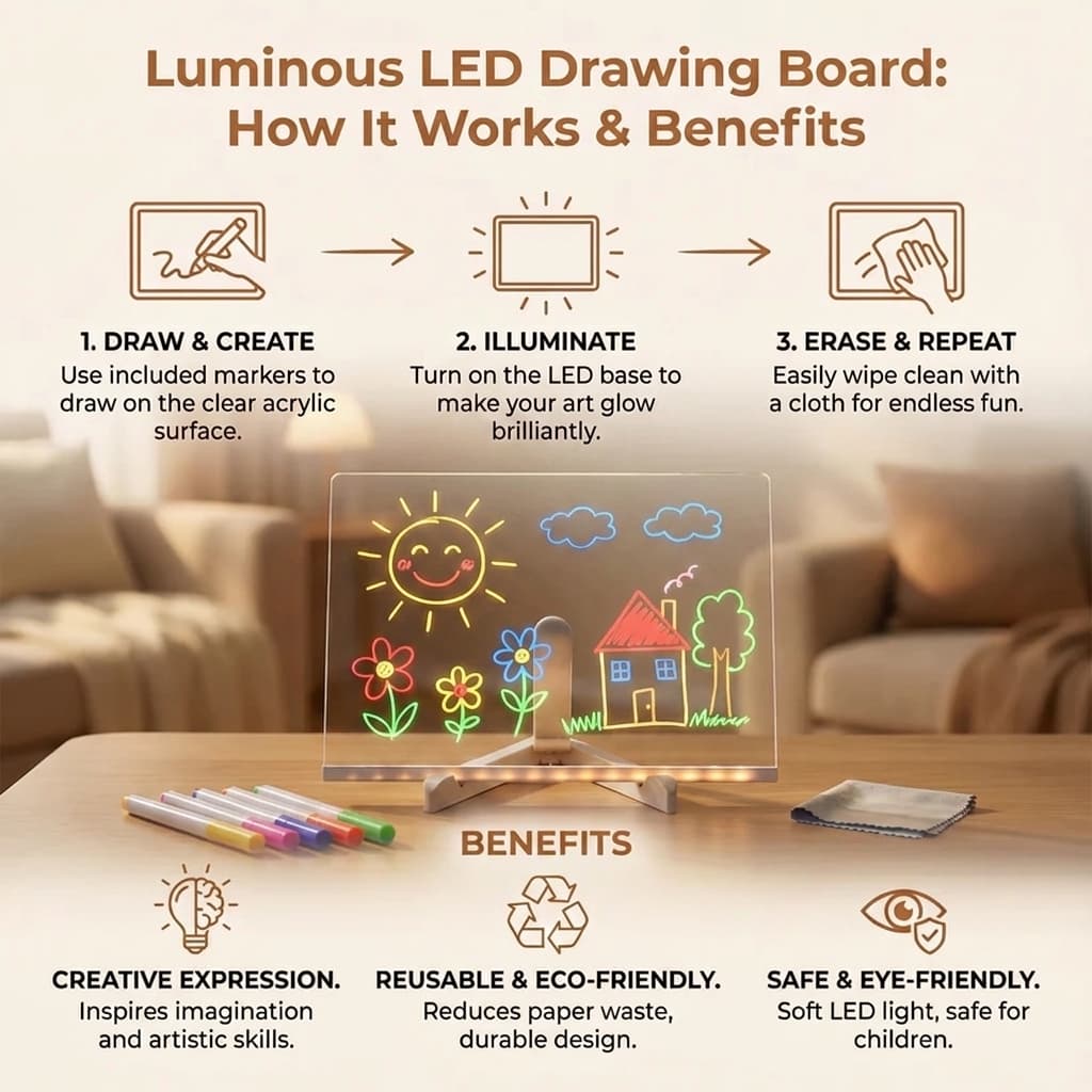 LumiBoard™ LED Drawing Board For Children