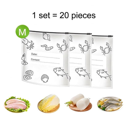 Reusable Foil Zip Lock Vacuum Food Storage Bag (Pack of 20)