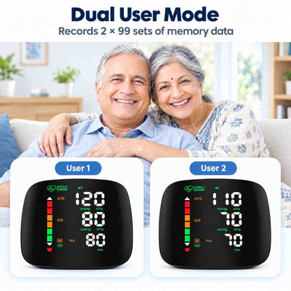 Wrist Blood Pressure Monitor with Voice Guidance – Track BP & Heart Rate at Home