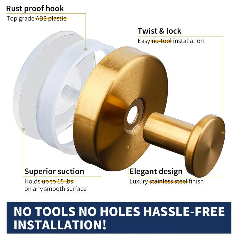 Hassle-free Suction Cup Hooks 4X