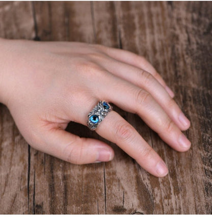 925 Pure Silver Owl Ring
