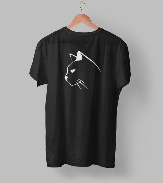 Cotton Tshirt Round Neck Angry Cat