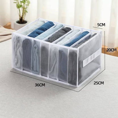 Buy 3 Get 1 Free 7 Slot Soft Plastic Wardrobe/Cupboard Clothes Organizer