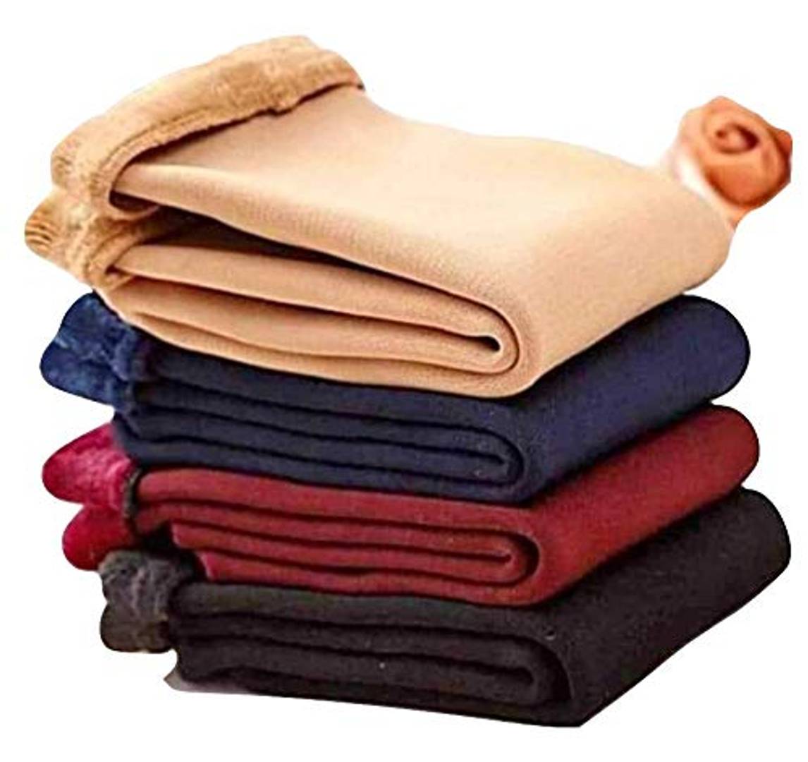 Unisex Snugly Velvet Winter Thermal Socks (Pack of 4) Colourful
