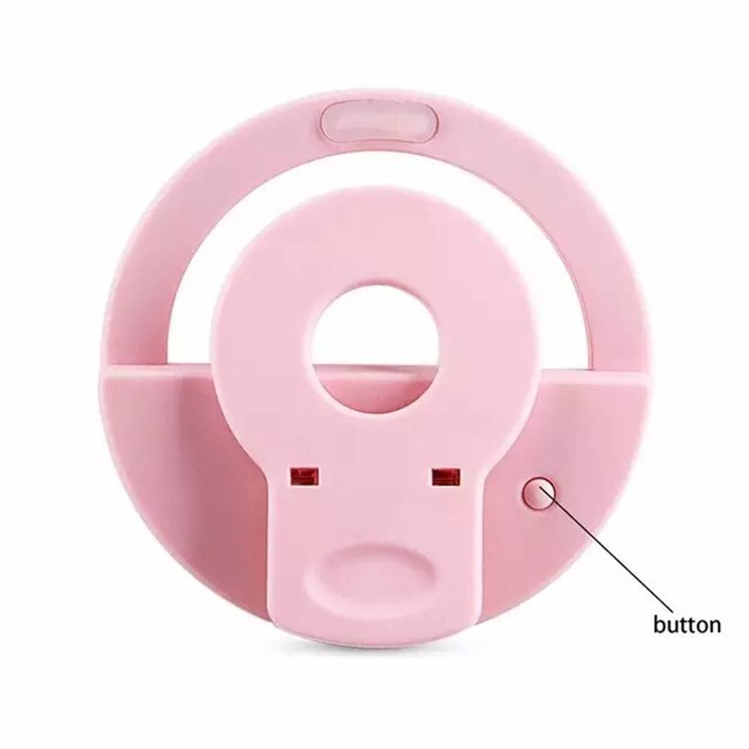 Rechargeable Mini Phone LED Selfie Lamp Ring Light Night Using Light (Random Colour)