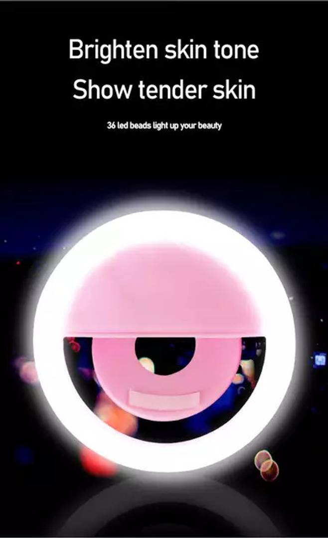 Rechargeable Mini Phone LED Selfie Lamp Ring Light Night Using Light (Random Colour)
