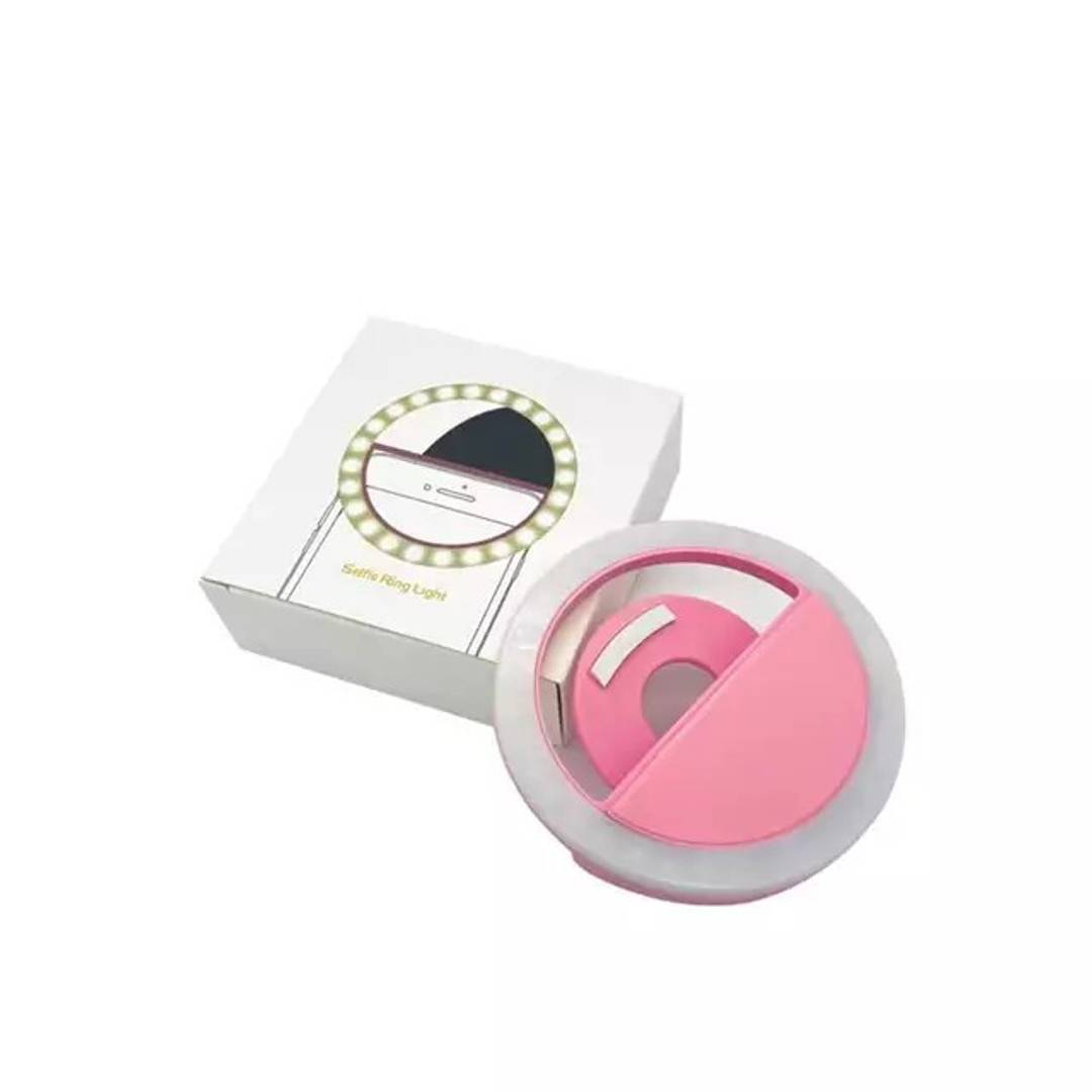 Rechargeable Mini Phone LED Selfie Lamp Ring Light Night Using Light (Random Colour)