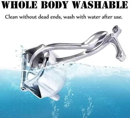 Hand Press Juicer Machine Aluminium Manual Fruit Squeezer Orange Juicer Heavy Duty Multipurpose Manual Juicer Machine for Fruits, Ergonomic Handle Design (Aluminium) (Aluminium)